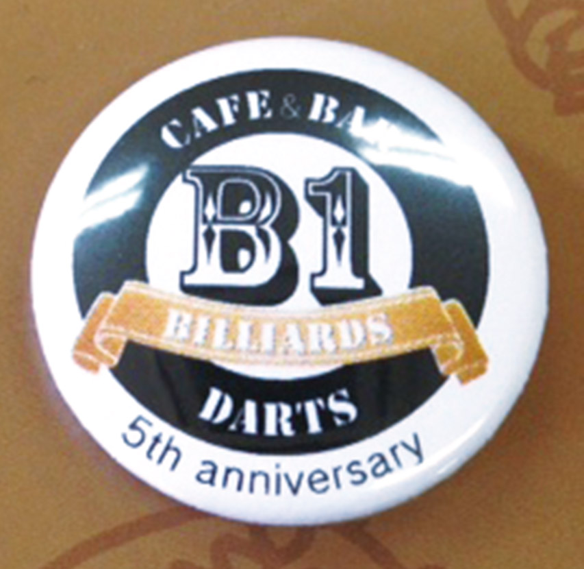 cafe＆bar B1様　記念缶バッジ